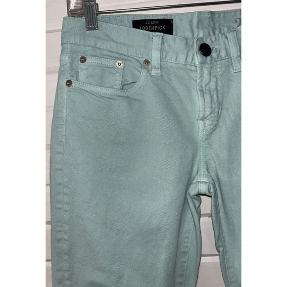 J. Crew Sz 28 Ankle Toothpick Jeans Straight Leg Denim Stretch Skinny EUC - Picture 2 of 9